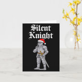 Stille Kerstman Ridder Kerst Middeleeuwse Kostuum Kaart (Gele Bloem)