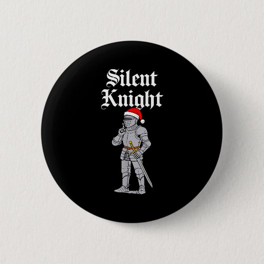 Stille Kerstman Ridder Kerst Middeleeuwse Kostuum Ronde Button 5,7 Cm (Voorkant)