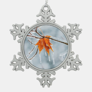 stille keus tin sneeuwvlok ornament