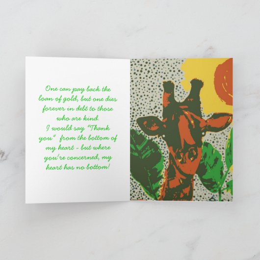 Stille Koning van bushveld Bedankkaart (Binnen)