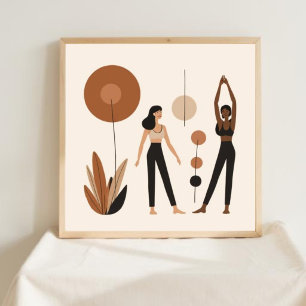 Stille Kracht – Abstract Vrouwelijke Lijnkunst III Poster