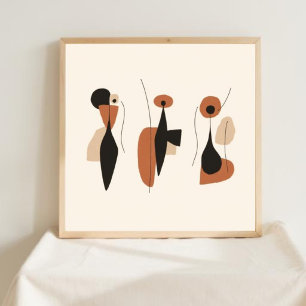 Stille Kracht – Abstract Vrouwelijke Lijnkunst XVI Poster
