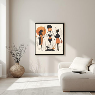 Stille Kracht – Abstracte Vrouwelijke Muurkunst Poster