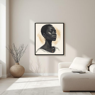 Stille Kracht – Afrocentrisch Portret IIV Poster