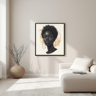 Stille Kracht – Afrocentrisch Portret VI Poster