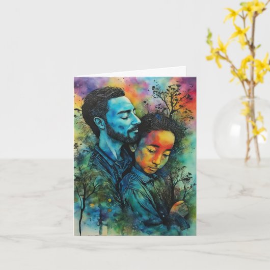 "Stille Kracht" - Een Zielige Vaderdag Kaart (Gele Bloem)