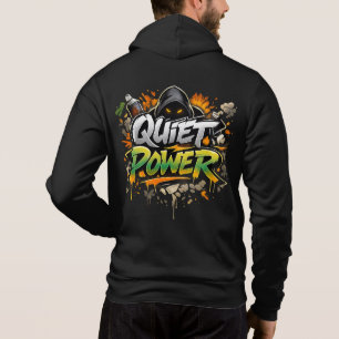 Stille Kracht Graffiti Straatkunst Ontwerp Hoodie