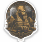 Stille Kracht | Great Sphinx Egypte Design Sticker (Voorkant)