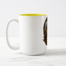 Stille Kracht | Great Sphinx Egypte Design Tweekleurige Koffiemok