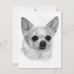 Stille Kracht - Met de Hand Geschilderde Chihuahua Briefkaart