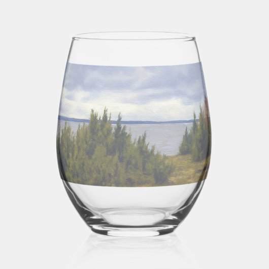 Stille kust van Vormsi Wijnglas Zonder Voet (Voorkant)