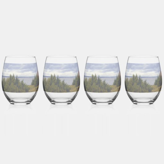 Stille kust van Vormsi Wijnglas Zonder Voet (Voorkant)