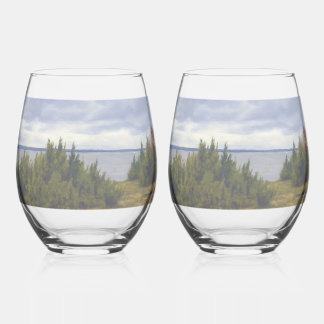Stille kust van Vormsi Wijnglas Zonder Voet
