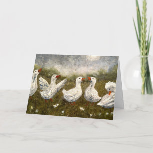 Stille Kwak: Witte Eend Sterrennacht Gans Kaart