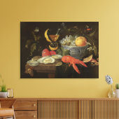 stille levenscyclus met fruit en schelpdieren, 165 canvas afdruk (Insitu (Woonkamer))
