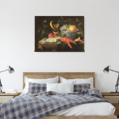 stille levenscyclus met fruit en schelpdieren, 165 canvas afdruk (Insitu (Slaapkamer))
