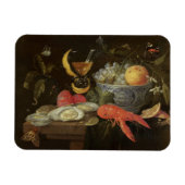 stille levenscyclus met fruit en schelpdieren, 165 magneet (Horizontaal)