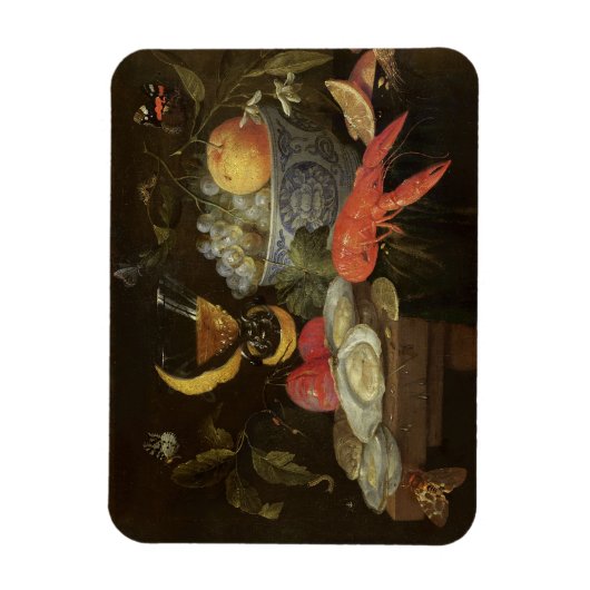 stille levenscyclus met fruit en schelpdieren, 165 magneet (Verticaal)