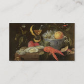 stille levenscyclus met fruit en schelpdieren, 165 visitekaartje (Achterkant)