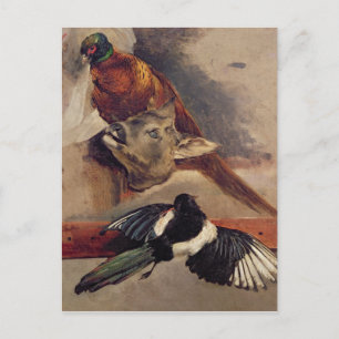 stille levensduur van het spel, c.1812-16 briefkaart
