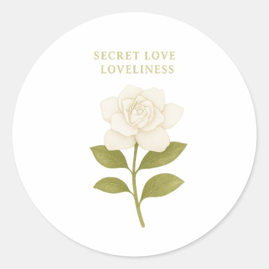 stille liefde ronde sticker (Voorkant)