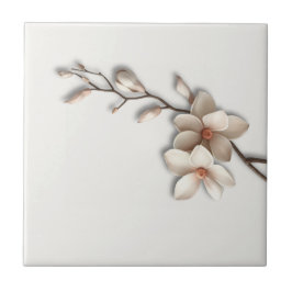 Stille Luxe Botanische Magnolia Tegeltje