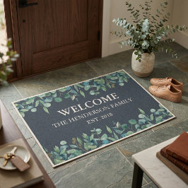 Stille Luxe Eucalyptus Welkom Familienaam Deurmat