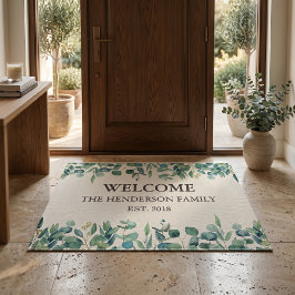 Stille Luxe Eucalyptus Welkom Familienaam Deurmat