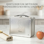 Stille Luxe Lijn Kunst Vos Kids Gepersonaliseerde