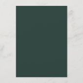 Stille Luxe: Minimalistische Emerald Crest  Menu (Achterkant)