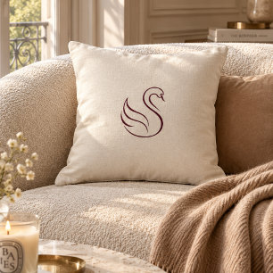 Stille Luxe Minimalistische Zwanen Accentkussen Kussen
