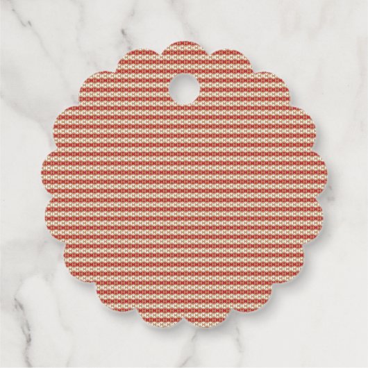 Stille Luxe Ontwerper Patroon Tote Tas Bedankjes Labels (Achterkant)