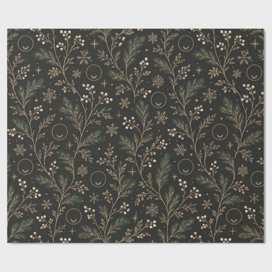 Stille Luxe Winter Monogram Inpakpapier (Vlak)
