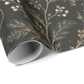 Stille Luxe Winter Monogram Inpakpapier (Rol Hoek)