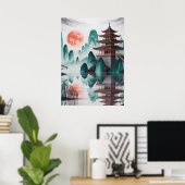 Stille Maan boven de Jade Pagoda. Poster (Thuiskantoor)