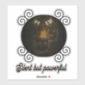 Stille maar krachtige tijger Sticker (Vel)