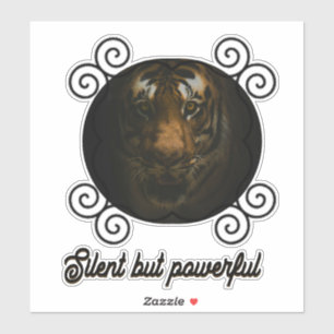 Stille maar krachtige tijger Sticker