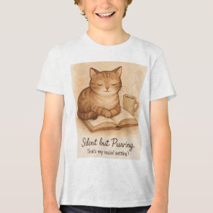 Stille maar Snorrende Kat Tee Tri-Blend Shirt
