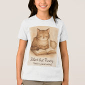 Stille maar Snorrende Kat Tee Tri-Blend Shirt (Voorkant)