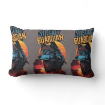 Stille Majesteit: Blauwe Wolf in een vurige zonson