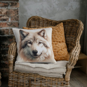 Stille Majesteit De Eenzame Wolf Kussen