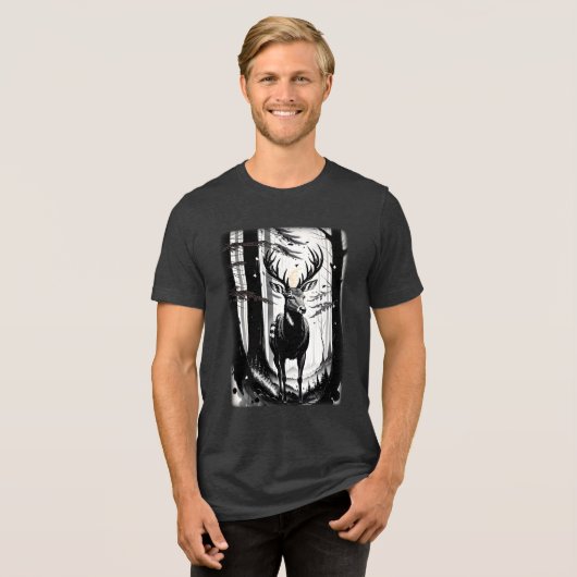 Stille Majesteit in het Bos Tri-Blend Shirt (Voorkant volledig)