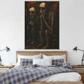 "Stille Metgezellen" | Kubistisch & Expressionisti Canvas Afdruk (Insitu (Slaapkamer))