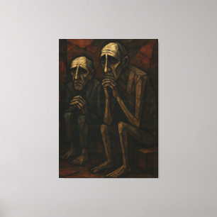 "Stille Metgezellen"   Kubistisch & Expressionisti Canvas Afdruk