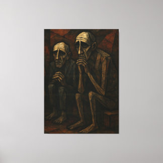 "Stille Metgezellen" | Kubistisch & Expressionisti Canvas Afdruk