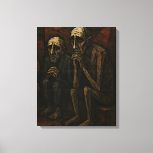 "Stille Metgezellen" | Kubistisch & Expressionisti Canvas Afdruk (Voorkant)