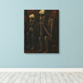 "Stille Metgezellen" | Kubistisch & Expressionisti Canvas Afdruk (Insitu (Houten vloer))