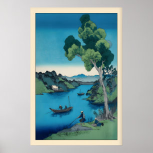 Stille Minamo Print, Vreedzaam Baai Scène Poster