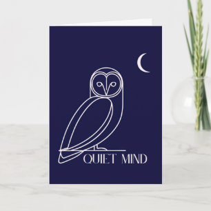 Stille Mind Uil – Minimalistisch Nacht Wijsheid De Kaart
