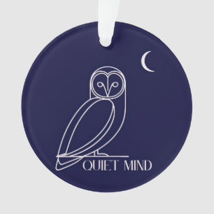Stille Mind Uil – Minimalistisch Nacht Wijsheid De Ornament